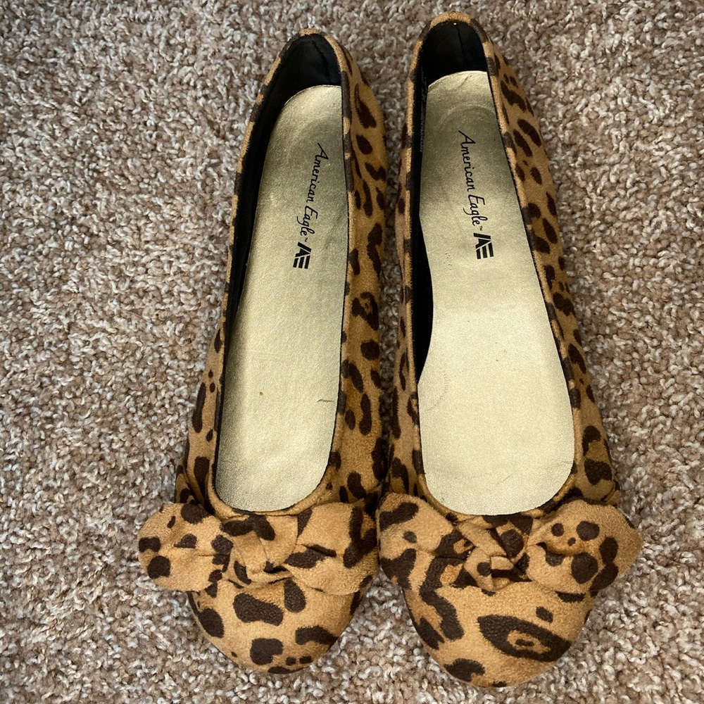 Leopard print flats